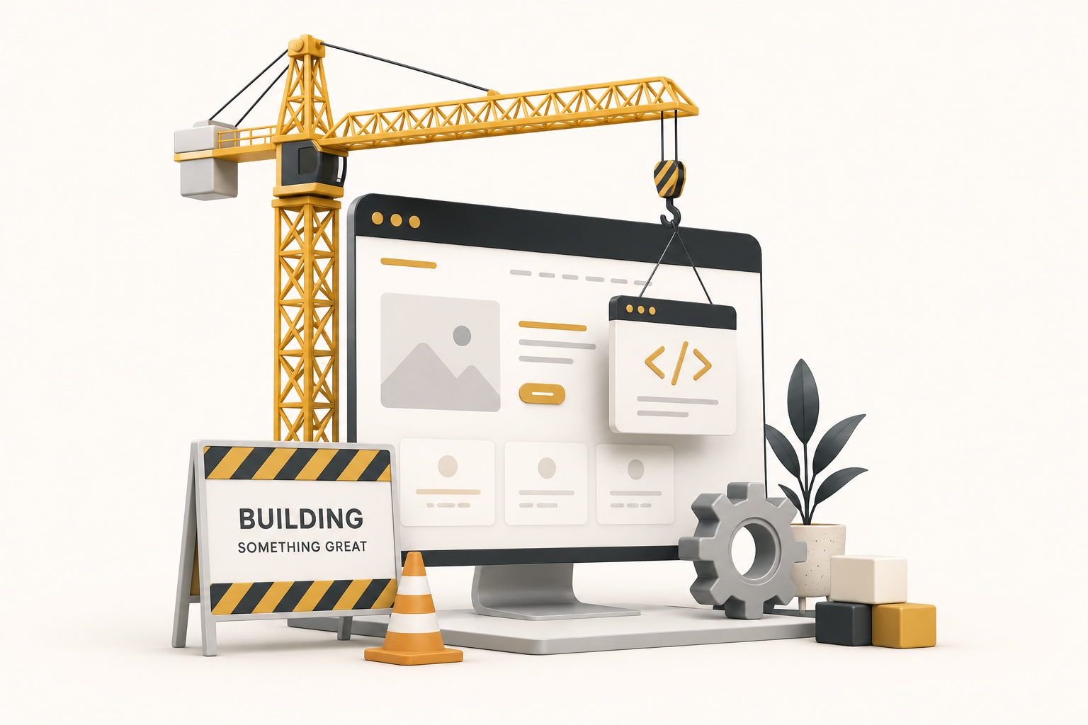 Currently building illustration